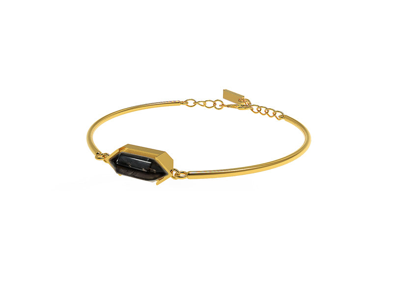 Crystal Pendant Surgical Steel Bracelet