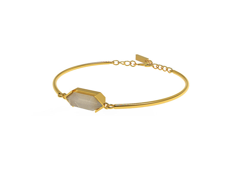 Crystal Pendant Surgical Steel Bracelet