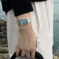 นาฬิกาข้อมือผู้หญิง Blue Mother of pearl สายตาข่าย Harbour Silver