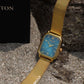 Blue Mother of pearl women's Mesh band watch Harbor Gold