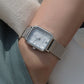 White Mother of pearl Women's Mesh band watch Harbor Silver