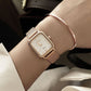 White Mother of pearl Women's Mesh band watch Harbor Rose Gold
