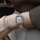 Shell pink Mother of pearl women's Mesh band watch Harbor Silver